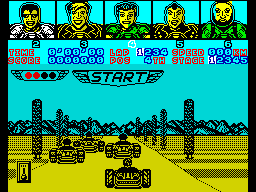 Power Drift (ZX Spectrum) screenshot: Let's go.