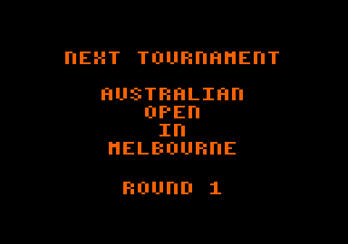 Pro Tennis Tour (Amstrad CPC) screenshot: Next match.