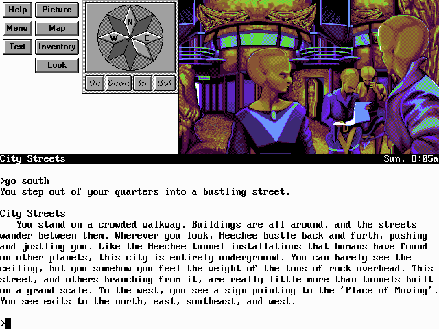Gateway II: Homeworld (DOS) screenshot: Exploring Heechee planet