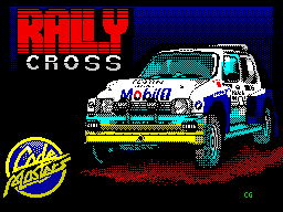 Rallycross Simulator (ZX Spectrum) screenshot: Loading screen.