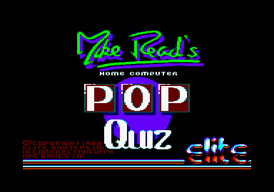 Mike Read's Computer Pop Quiz (Amstrad CPC) screenshot: Loading screen.