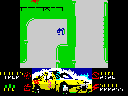Rallycross Simulator (ZX Spectrum) screenshot: Racing action.