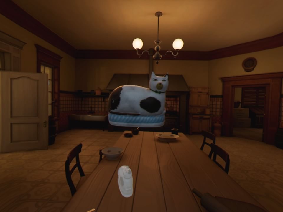 The Invisible Hours (PlayStation 4) screenshot: Various objects can be examined more closely but not carried around (VR mode)