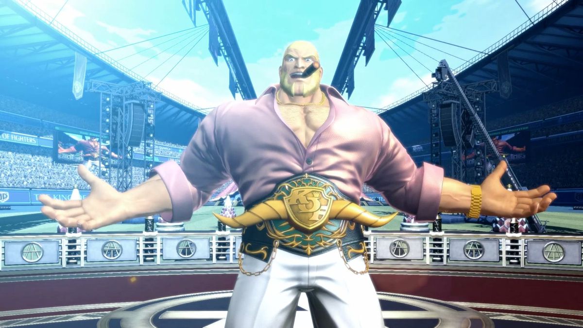 The King of Fighters XIV: Steam Edition (Windows) screenshot: Antonov is the organizer of this new tournament. Is he more than he appears?
