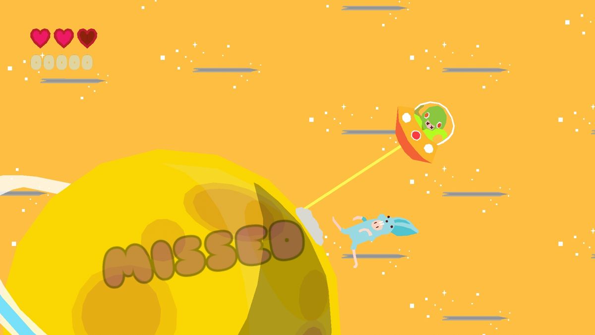 Planet Quest (Android) screenshot: Too late, lost half a heart.