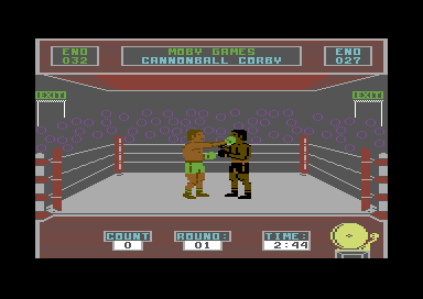 Star Rank Boxing (Commodore 64) screenshot: Good punch.