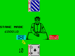 Las Vegas Casino (ZX Spectrum) screenshot: Blackjack.