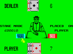Las Vegas Casino (ZX Spectrum) screenshot: Baccarat.