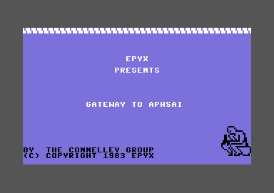 Gateway to Apshai (Commodore 64) screenshot: Title screen