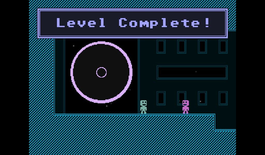 VVVVVV (Android) screenshot: Level complete message