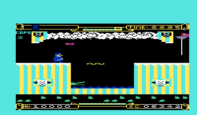 Punchy (VIC-20) screenshot: Starting level two.