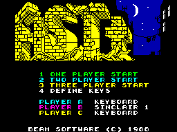 Exploding Fist + (ZX Spectrum) screenshot: Title screen.
