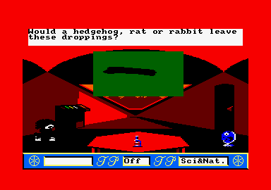 Trivial Pursuit: A New Beginning (Amstrad CPC) screenshot: On the planet surface.