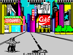 Exploding Fist + (ZX Spectrum) screenshot: Karate action.