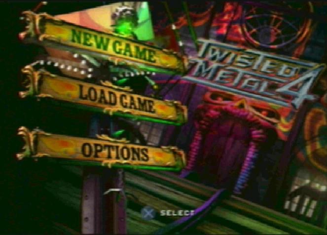 Twisted Metal 4 (PlayStation) screenshot: Main Menu