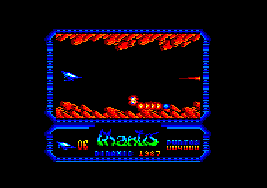 Game Over II (Amstrad CPC) screenshot: A cave worm.