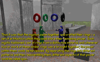 Rings of the Magi: Grand Master Edition (DOS) screenshot: myth of the rings