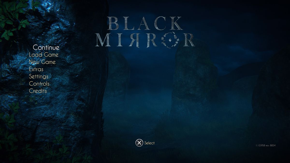 Black Mirror (PlayStation 4) screenshot: Main menu