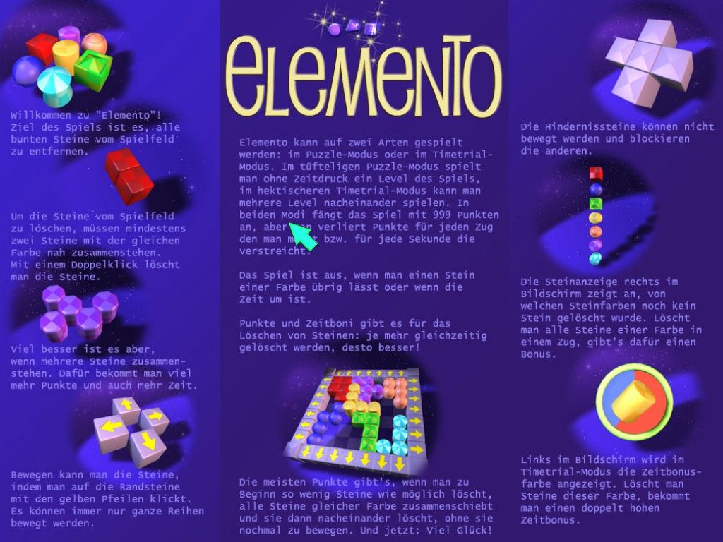 Elemento (Windows) screenshot: Instructions