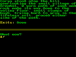 Corya the Warrior-Sage (ZX Spectrum) screenshot: Beginning