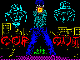 Cop-Out (ZX Spectrum) screenshot: The loading screen