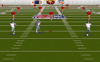 Ultimate Football '95 (DOS) screenshot: And the game begins!