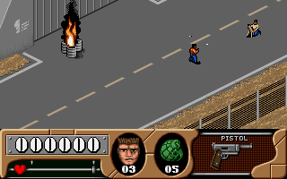 Arnie Savage: Combat Commando (DOS) screenshot: Single enemy is easy to kill