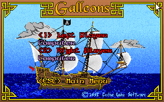 Screenshot of Galleons (DOS, 1993) - MobyGames