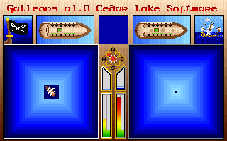 Galleons (DOS) screenshot: Abandon ship!