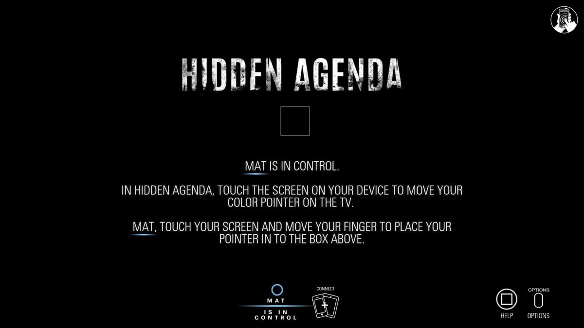 Hidden Agenda (PlayStation 4) screenshot: TV screen (PS4) - Connecting smartphone app with the PS4 game