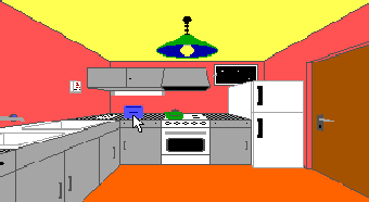 Operacja Glemp (DOS) screenshot: Kitchen