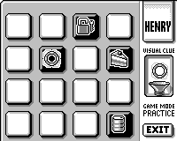 Henry (Game.Com) screenshot: Visual clue shakes if you match it
