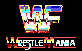 WWF Wrestlemania (DOS) screenshot: Title screen (EGA)
