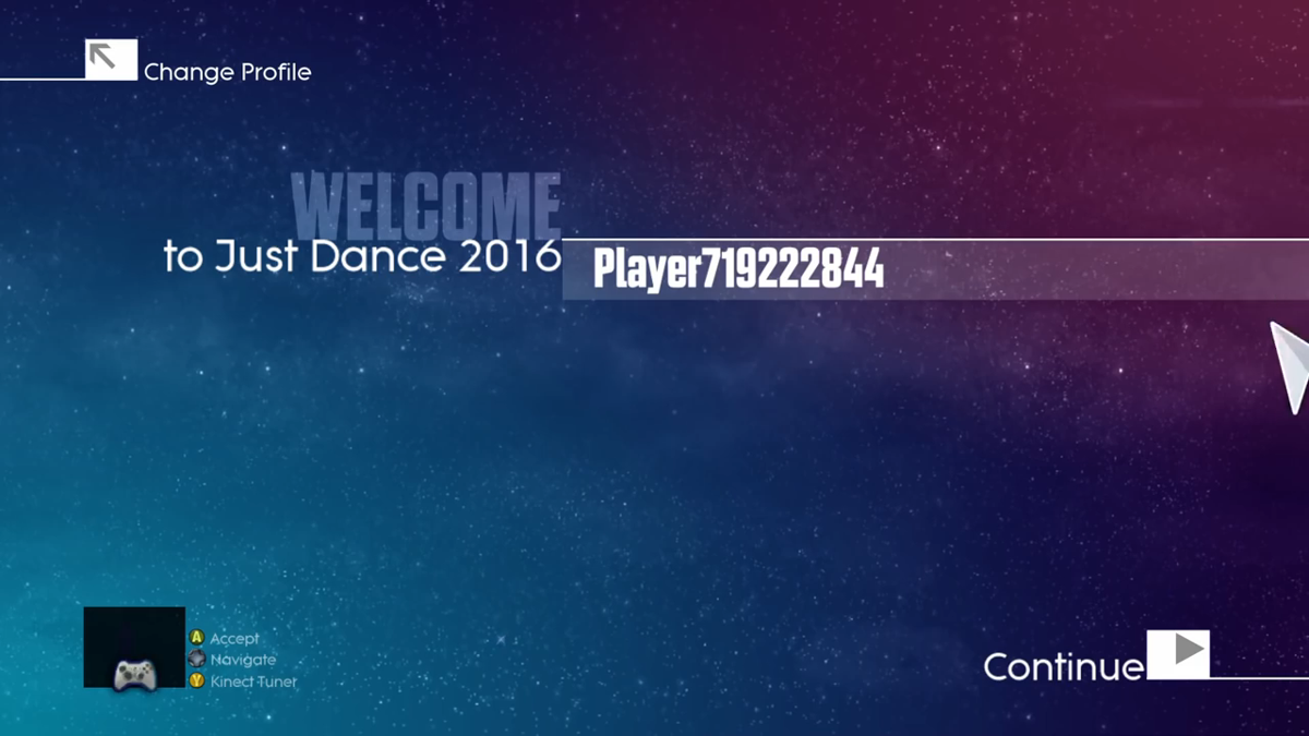 Just Dance 2016 (Xbox 360) screenshot: Player selection screen