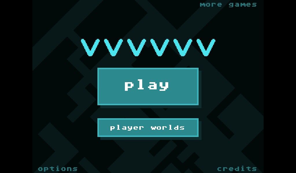 VVVVVV (Android) screenshot: Main menu