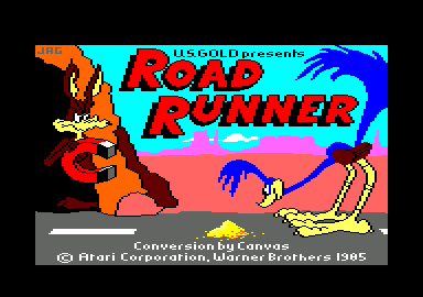 Road Runner (Amstrad CPC) screenshot: Title screen