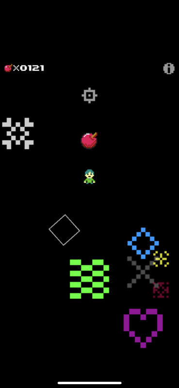 Ringo (iPhone) screenshot: The player moves the character by dragging the white square around the level.