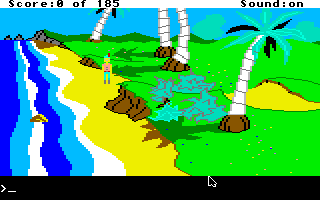 King's Quest II: Romancing the Throne (Apple IIgs) screenshot: Sea shore.