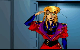 Chaos Control (DOS) screenshot: Lieutenant Jessica Darkhill - that's you!
