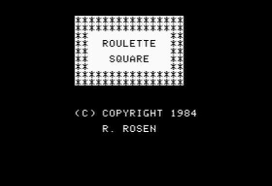 Casino (Apple II) screenshot: Roulette Introduction