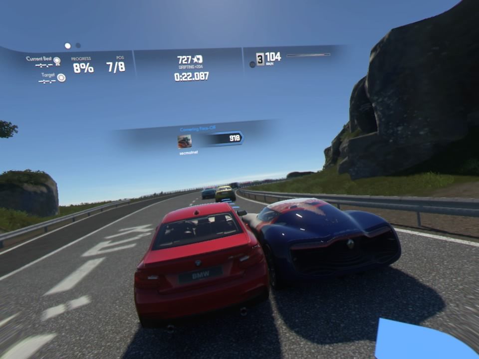 Driveclub VR (PlayStation 4) screenshot: Close contact