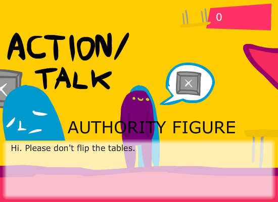 Tableflip: The Game (Browser) screenshot: Not everyone likes you.