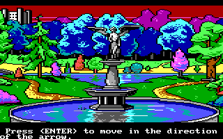 Manhunter: New York (DOS) screenshot: In the park