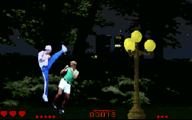 Prawo krwi (DOS) screenshot: Jumpkick