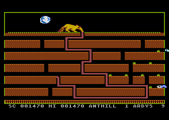 Ardy the Aardvark (Atari 8-bit) screenshot: That's a mouthful!