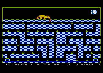 Ardy the Aardvark (Atari 8-bit) screenshot: Why is it so cold?