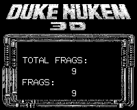 Duke Nukem 3D (Game.Com) screenshot: End Level Stats