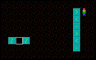 Literki - Cyferki (DOS) screenshot: More or less