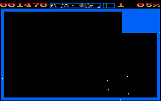Zolyx (Amstrad CPC) screenshot: Reducing the screen.
