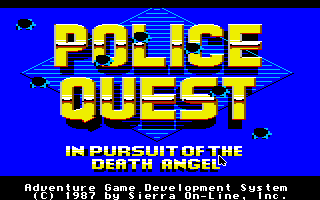 Police Quest: In Pursuit of the Death Angel (Apple IIgs) screenshot: Title Screen.